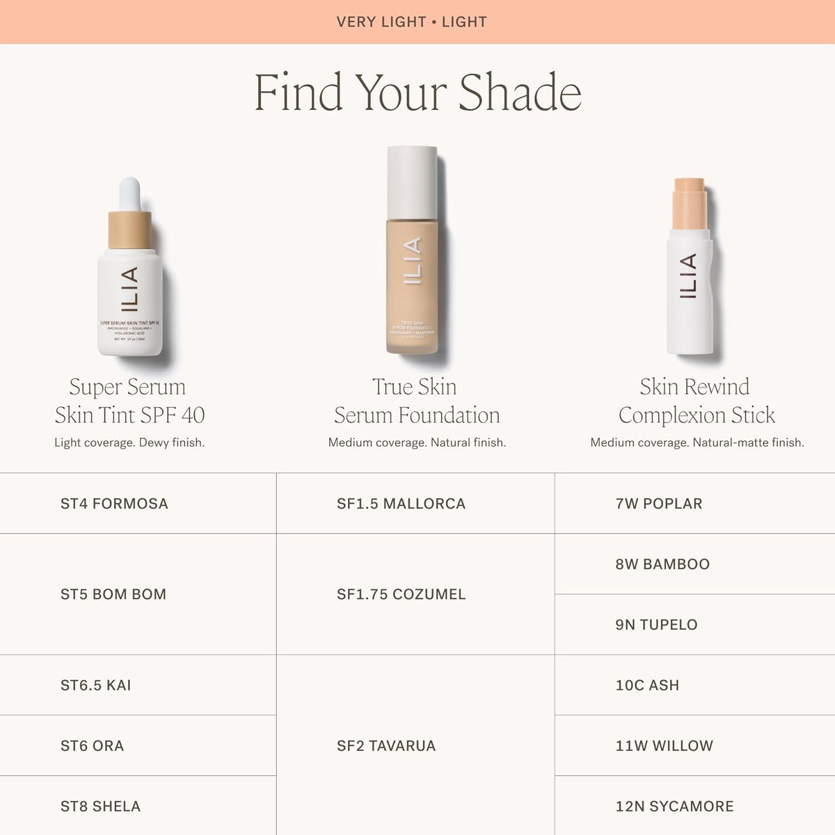 ILIA - Skin Rewind Complexion Stick - Foundation + Concealer + Skincare | Non-Toxic, Vegan, Cruelty-Free, Clean Makeup (11W - Willow, 0.35 oz | 10 g)