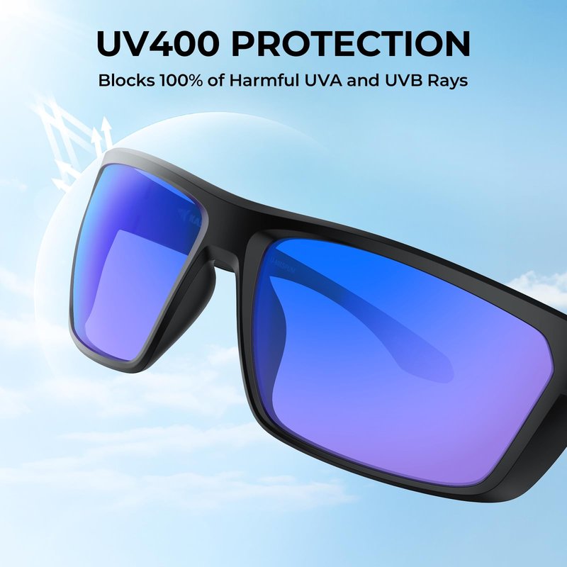 KastKing Huzzah Polarized Sport Sunglasses for Men and Women, Ideal for Driving Fishing Cycling and Running,UV Protection