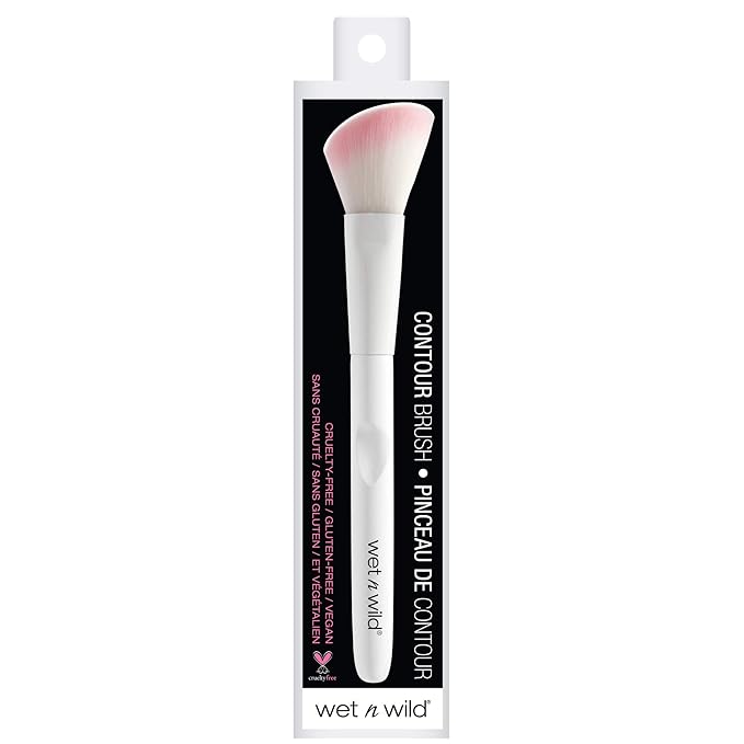 wet n wild Contour Brush,Sculpt, Highlight, & Blend, Luxurious Plush Fibers, Ergonomic Handle for Comfortable Precision Control, Cruelty-Free & Vegan