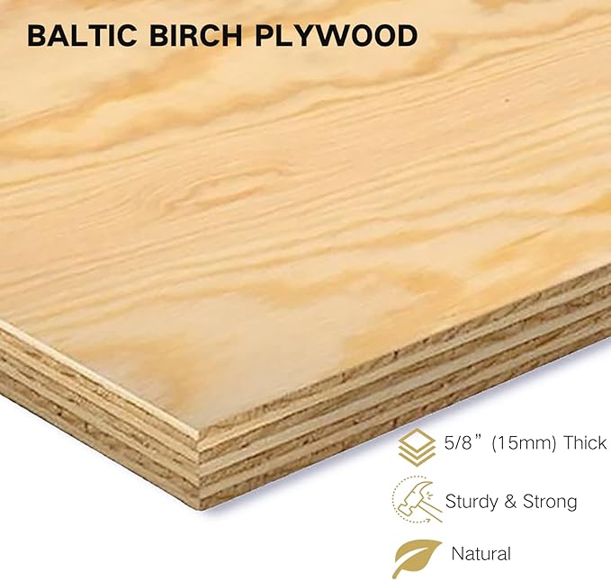 Sound Town DIY 2 x 4U Studio Rack with Baltic Birch Plywood, Golden Oak For Recording Room, Home Studio (SDRK-D4)