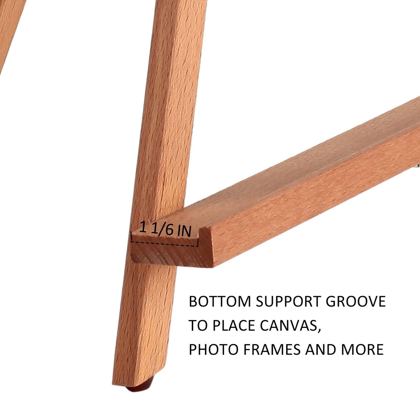 Falling in Art Beechwood 25" Tabletop Easel Display Stand for Painting - Holding Canvas Up to 22 1/2 Inches High, A-Frame Artist Tripod with Rubber Feet, Portable Photo and Sign Holder