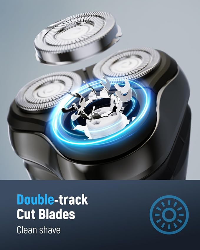 Electric Razor for Men Cordless: Sensitive Skin Care, Electric shavers for Men - 4D Flex Blades, IPX6 Waterproof, USB Fast Charging, Pop-up Trimmer, Gifts for Father's Day
