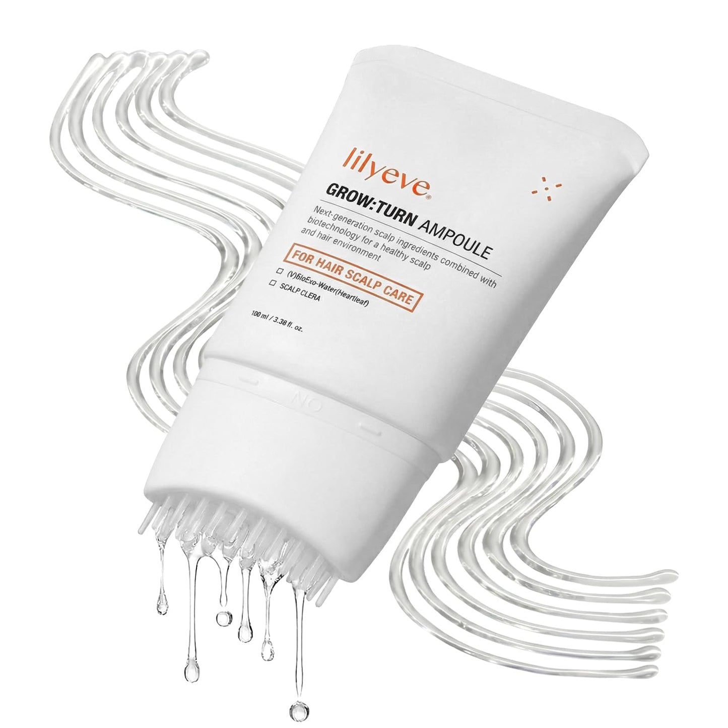 lilyeve GROWTURN Hair Growth Serum with Built-in Brush, Heartleaf-Derived Exosomes to Revitalize, Scalp Massager, Korean Hair Care, 3.38 fl. oz. (Pack of 1)