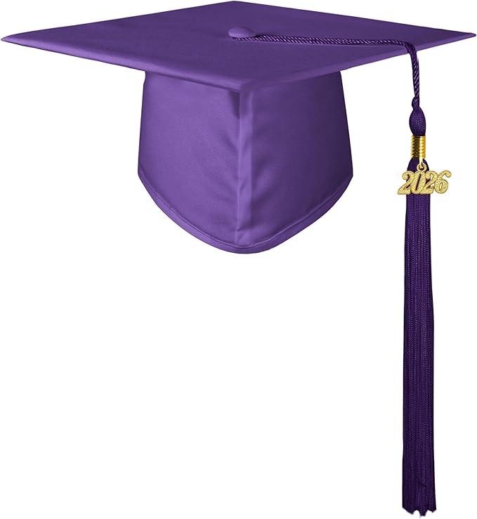 GraduatePro Matte Graduation Cap with 2026 Tassel for Adults High School and Bachelor Master 12 Colors