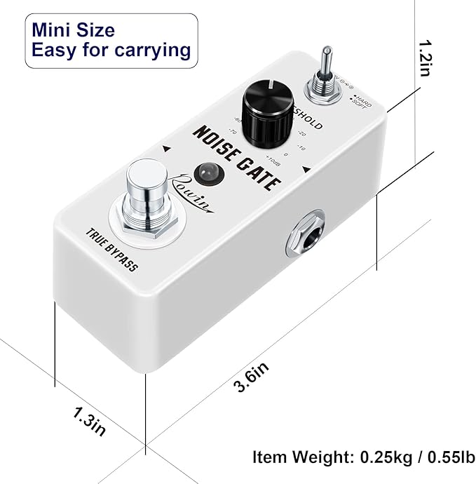 Rowin Guitar Noise Killer Noise Gate Suppressor Effect Pedal LEF-319