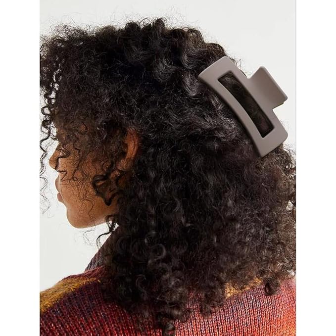 Canitor Matte Rectangular Banana Hair Clips for Thick Hair - 4 PCS Non-slip Design Jaw Clips and Barrettes for Women