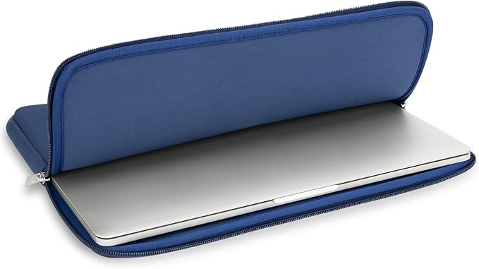 RAINYEAR 15 Inch Laptop Sleeve 15" Protective Soft Case Padded Cover Computer Bag Specially Compatible with 15.4" MacBook Pro/Air A3448 A3241 A2941 A3114 A1938 A1707 A1990 (Navy Blue)