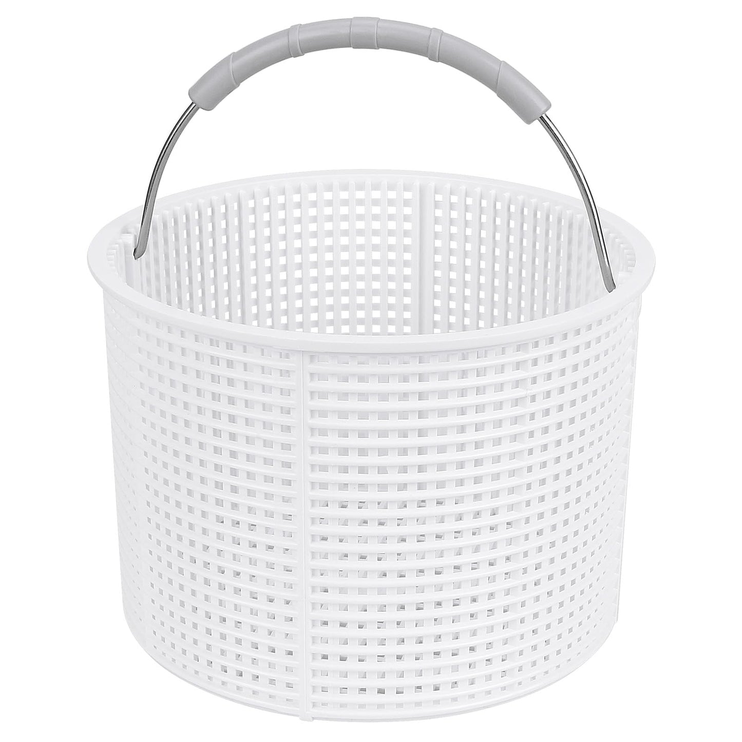2026 New Model White SPX1082CA 7" Pool Skimmer Basket Replacement for Hayward SP1082/SP1083/SP1084/SP1085/SP1086/SP1075 Series & Aladdin B-152 Skimmers, 316 Stainless Steel Handle with Rubber Grip