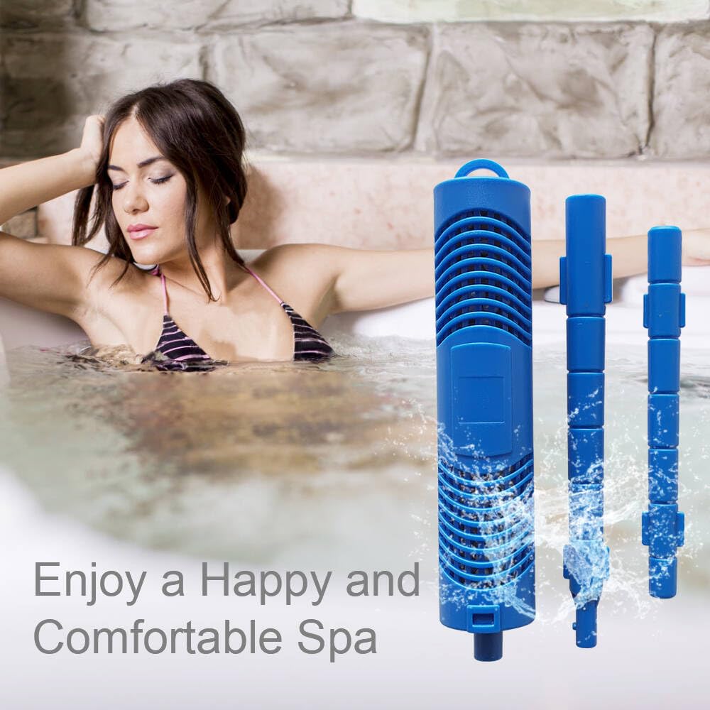 OBMAO Spa Mineral Sticks for Hot Tub Supplies，Hot Tub Stick with 4 Months Lifetime Universal for Pool&Hot Tub (Blue,2PCS)
