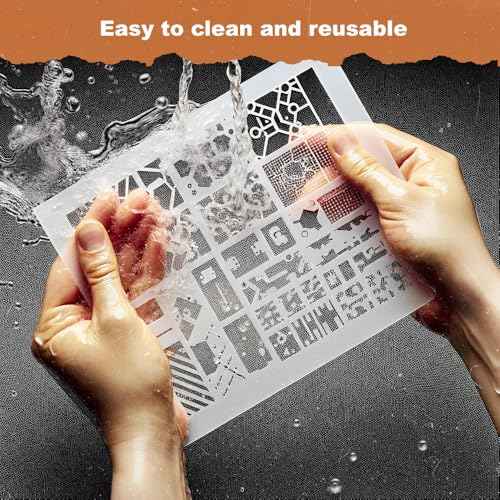 Cartoon Duck Stencil, 8.5 x 11 Inch Reusable Plastic Template for Painting Kids Crafts DIY Projects and Home Decor