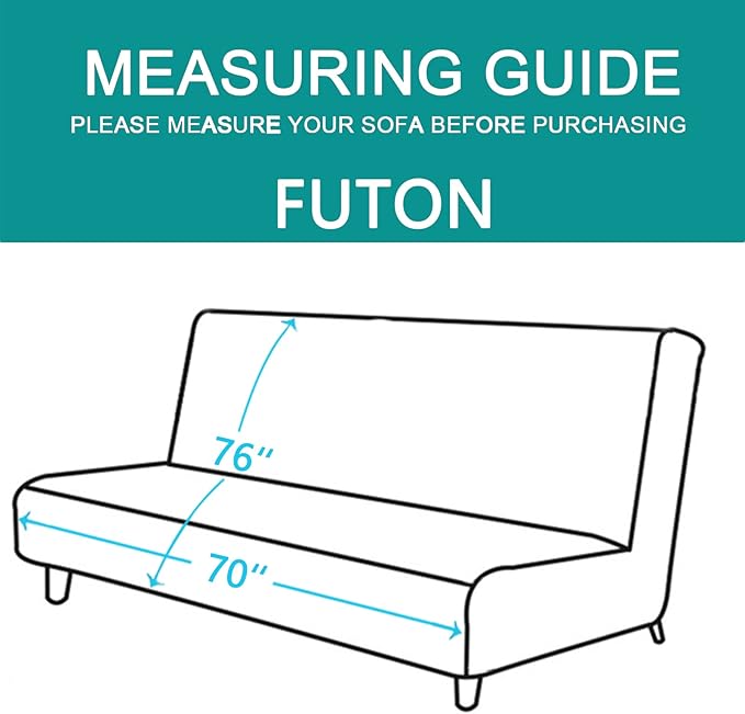 U-NICE HOME Futon Sofa Covers Reversible Sofa Slipcover Armless Cover Furniture Protector Couch Cover Water Resistant (Futon, Chocolate/Taupe)