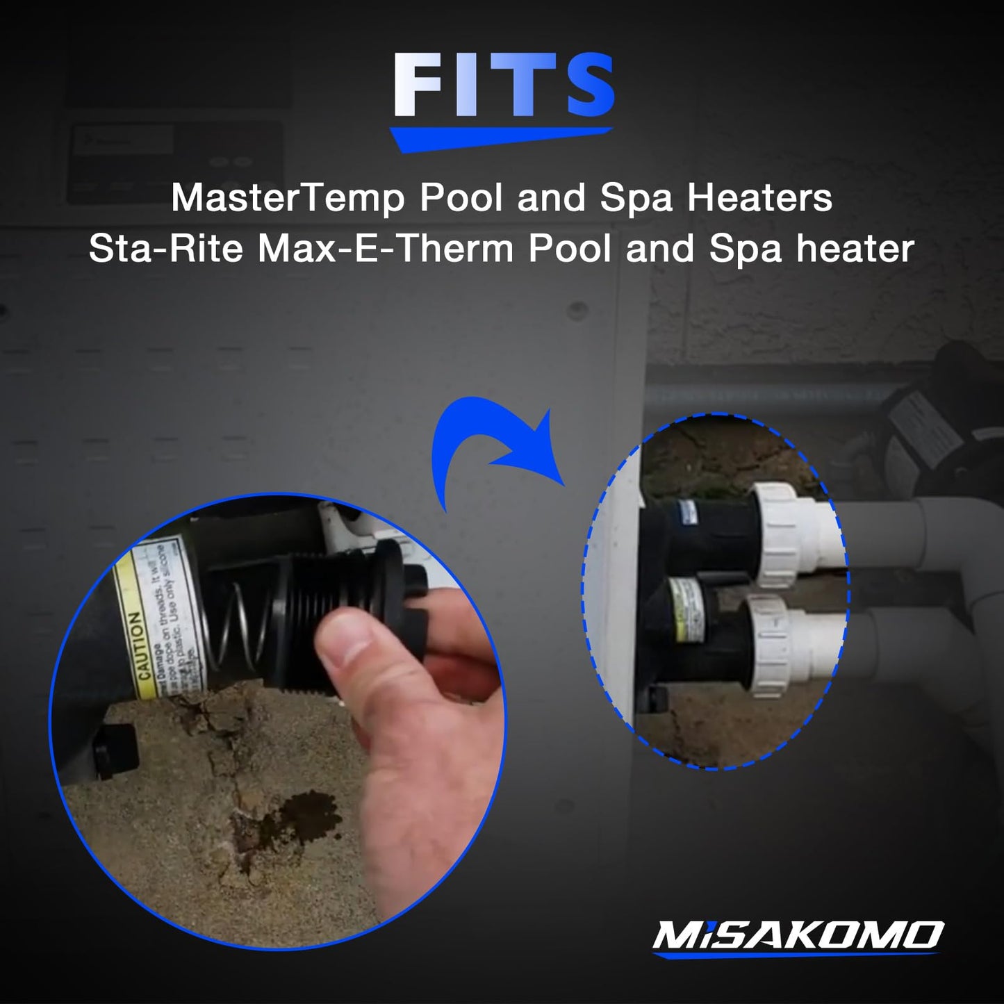Misakomo Thermal Regulator Compatible with MasterTemp 400 250 125 200 300 333 Models and Sta-Rite Pool Spa Heaters SR200 SR333 SR400 Models, Replace# 77707-0010, 38000-0007S