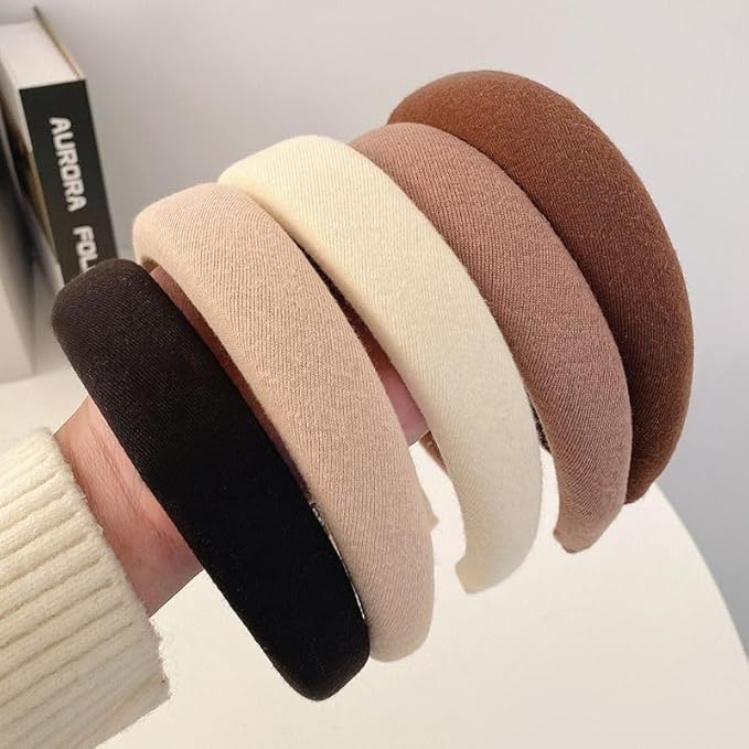 5pcs Wide Headbands for Women Non Slip - 1.2 Inch Thick Headbands for Women’s Hair