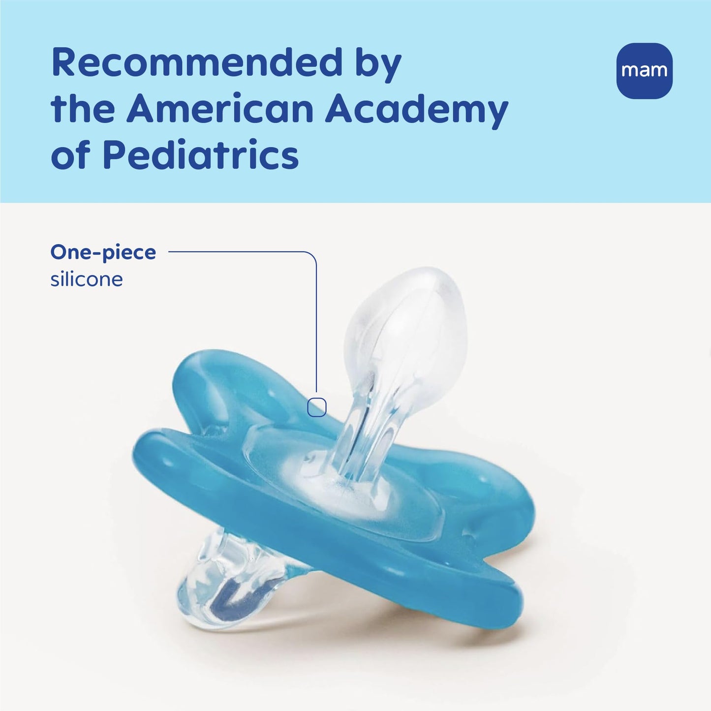 MAM Comfort Baby Pacifier 0-3 Months, Specially for Smaller Newborn Mouths, Lightweight One-Piece BPA-Free Silicone,Easy to Clean, Best for Breastfed Babies, 4 Pk, Made in Europe