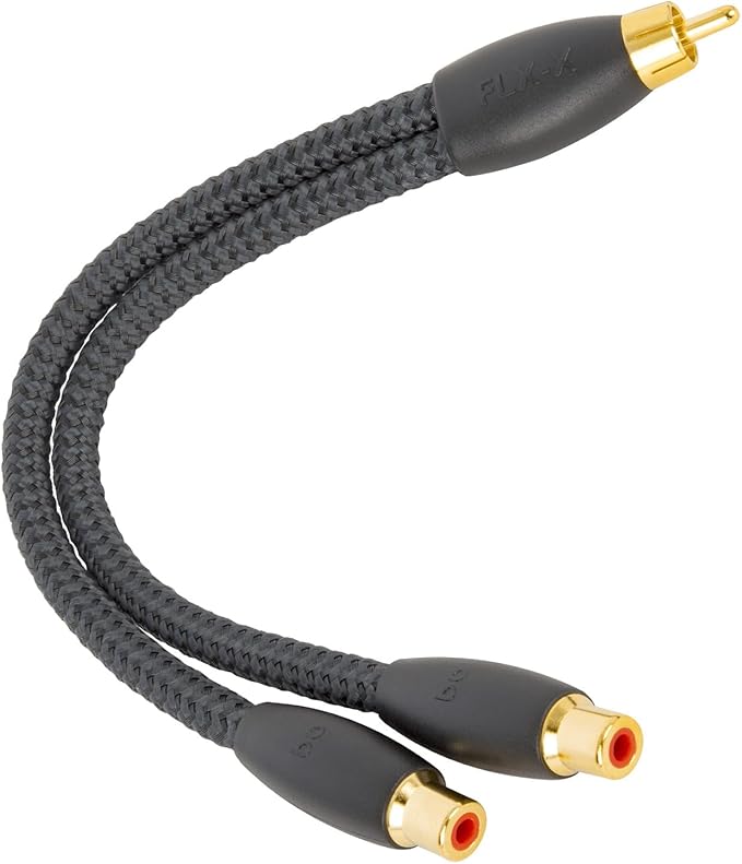 AudioQuest Y splitter - one RCA male to two RCA female 6in (15.24cm) cable