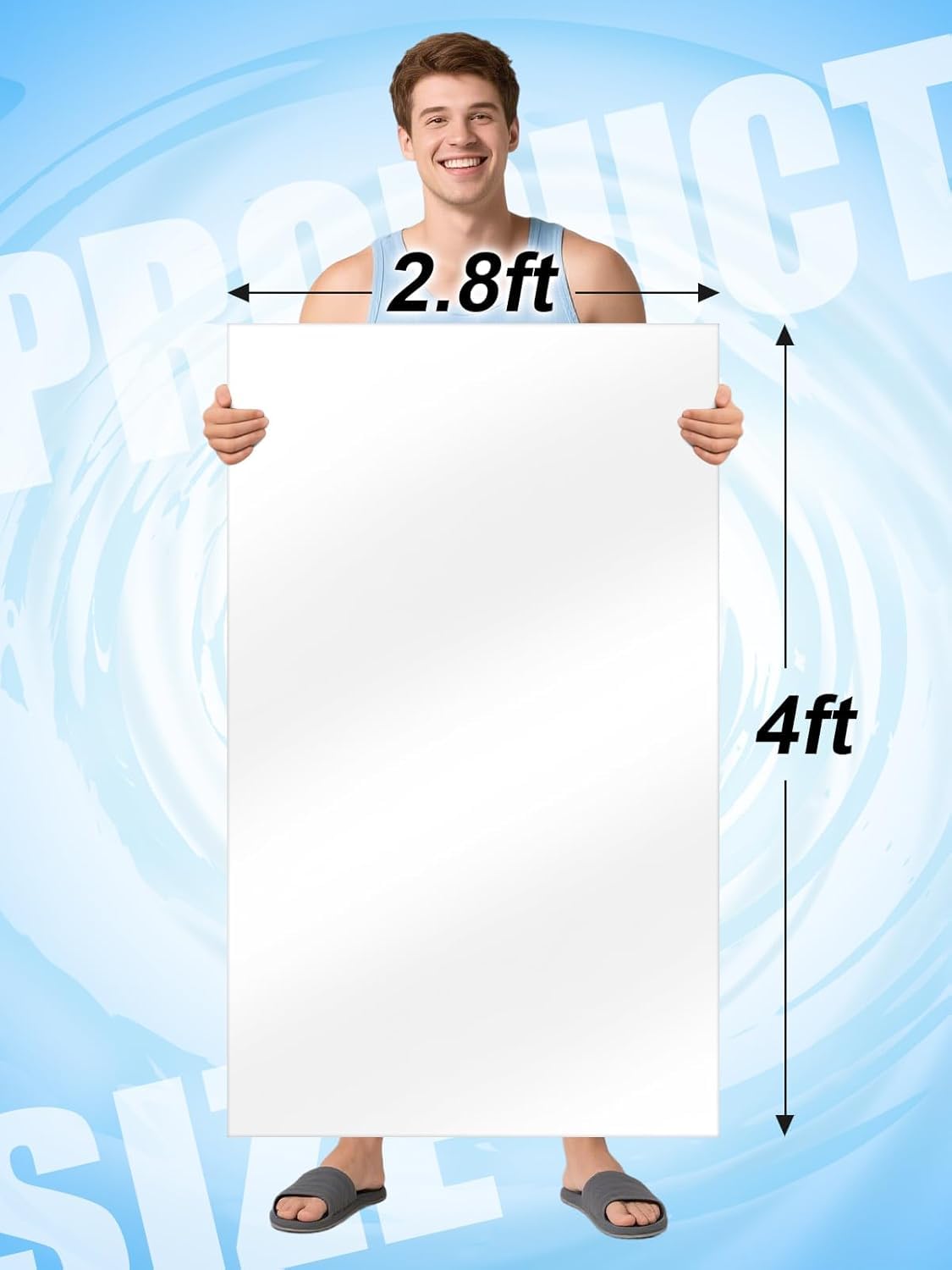Aulock 4ft x 2.8ft Exlarge Pool Liner Repair Patch - Self-Adhesive Vinyl Patch Kit for In-Ground or Above Ground Pools Inflatable Swimming Pools, Clear