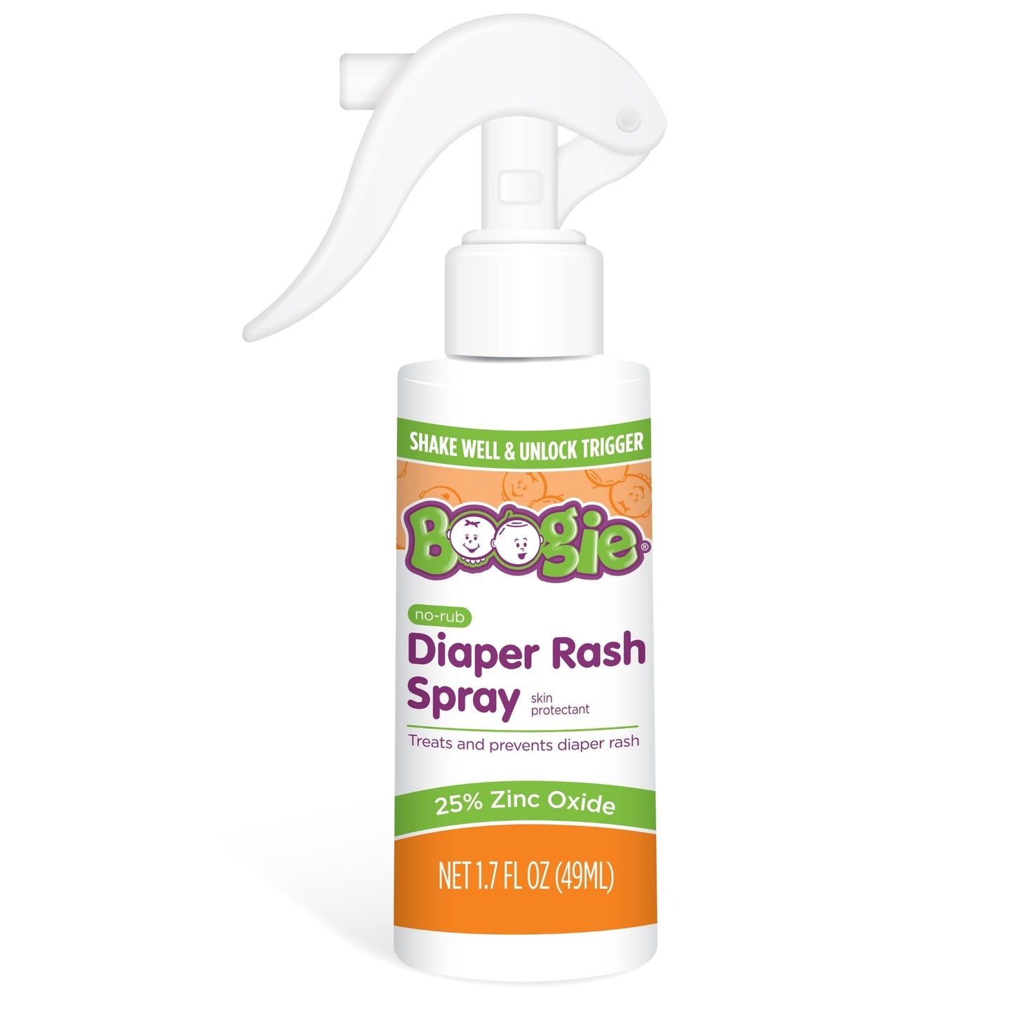 Boogie No-Rub Diaper Rash Spray - (3 Pack) 1.7 fl oz - Diaper Cream Spray for Infants and Babies - Touch-Free Application - Baby Essentials
