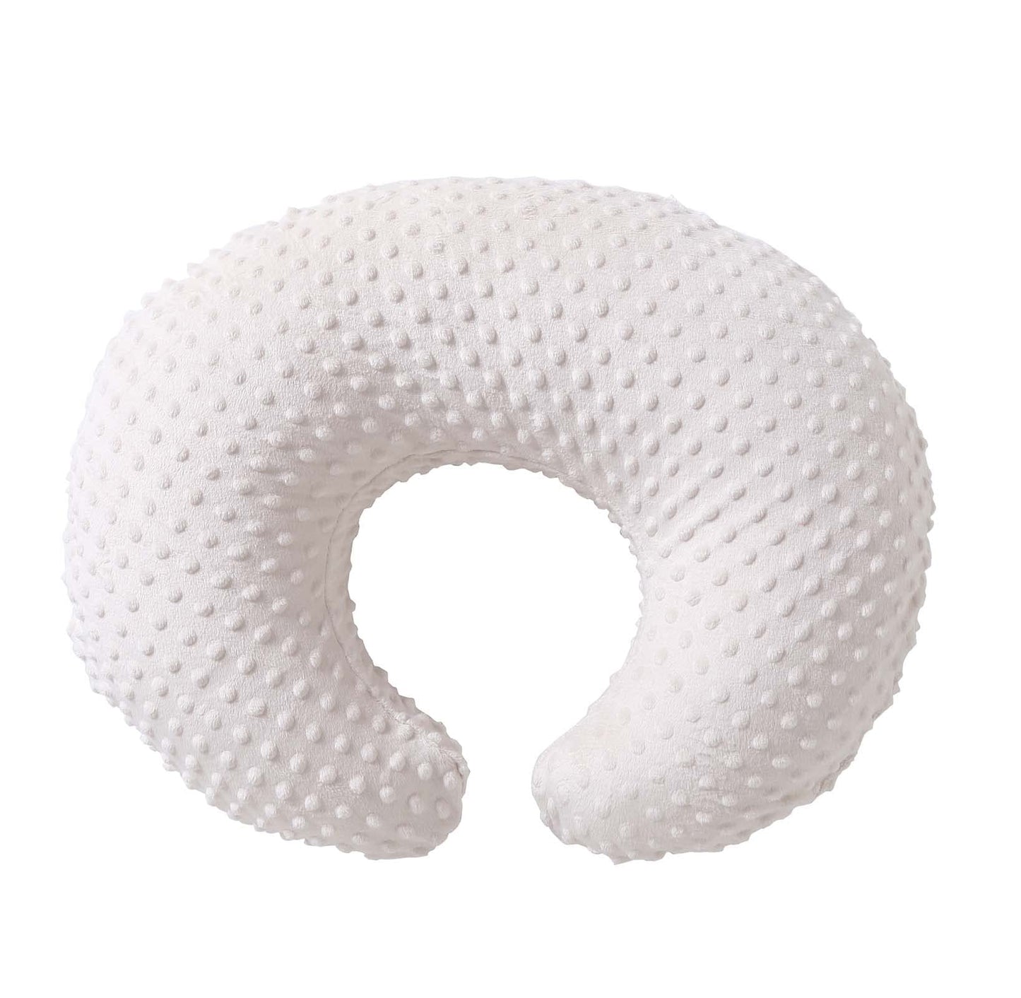 QUENESS Nursing Pillow and Positioner, Breastfeeding, Bottle Feeding, Baby Sitting Support with Removable Ultra Soft Cover, Tummy Time Support for Baby Boys and Girls (Beige)
