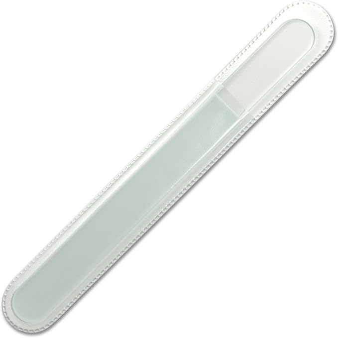 Mont Bleu Large Professional Glass Nail File - Genuine Czech Tempered Glass - Handmade in Czech Republic - Best Crystal Nail File for Natural Nails