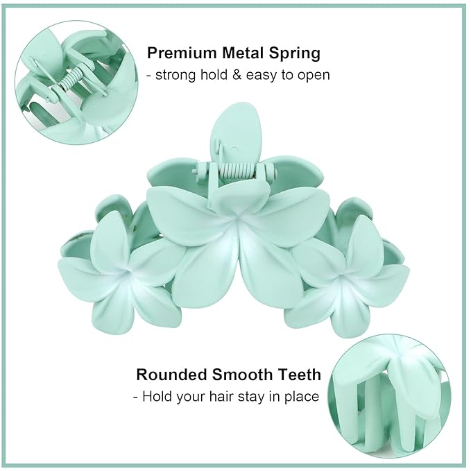 Ondder Large Matte Non-Slip Hair Clips for Thick Hair - 4 Pcs 4.5 Inch Claw Clips with Strong Hold for Women and Girls