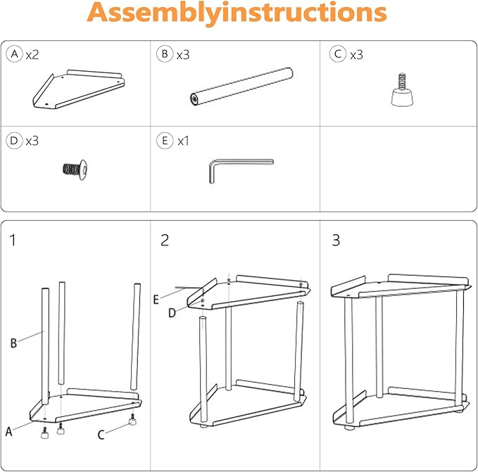 FLE Corner Bathroom Counter Organizer, Bathroom Organizer Countertop,Countertop Storage Shelf for Bath, Kitchen, Living Room, Bedroom