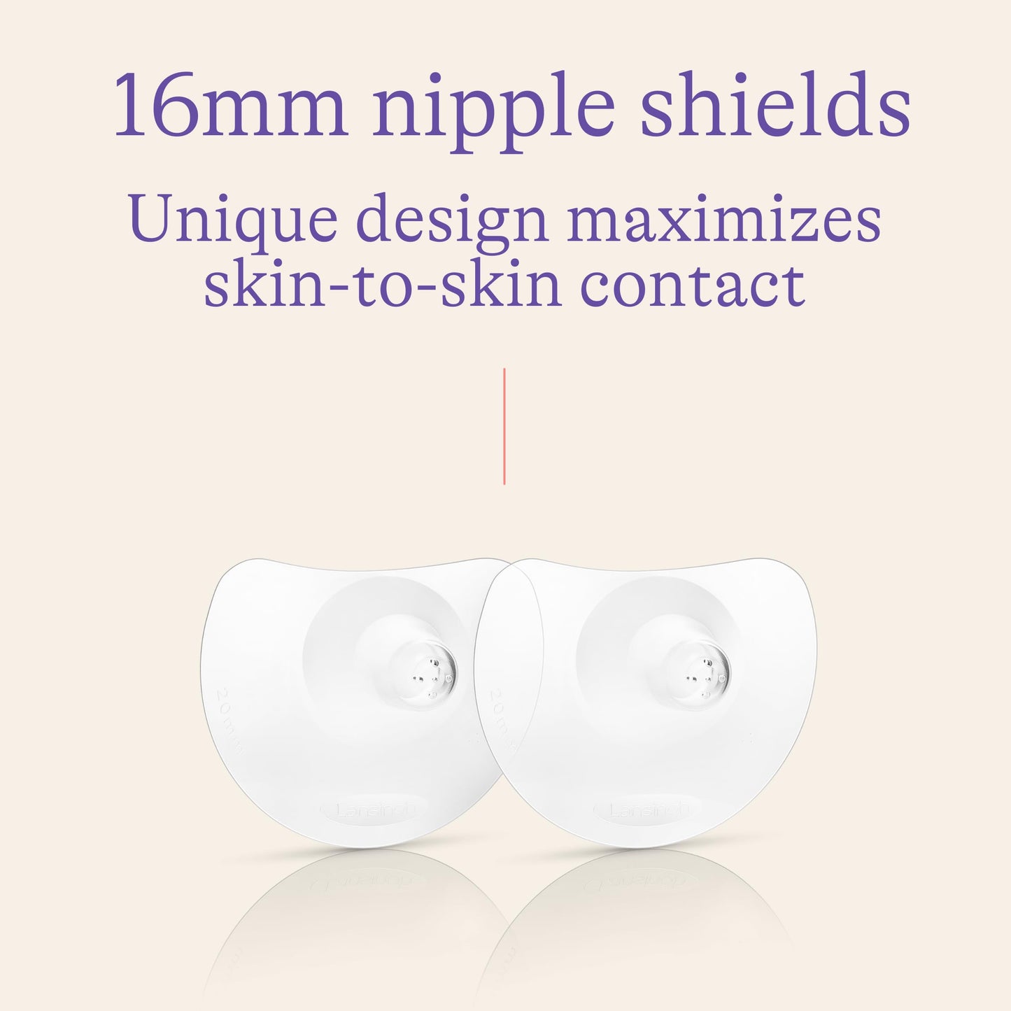 Lansinoh Contact Nipple Shields for Nursing Mothers, Ultra-Thin Soft & Flexible Medical-Grade Silicone Shields for Sensitive Nipples, Latch-On Support, with Protective Case, 16mm + 20mm, 4 Count