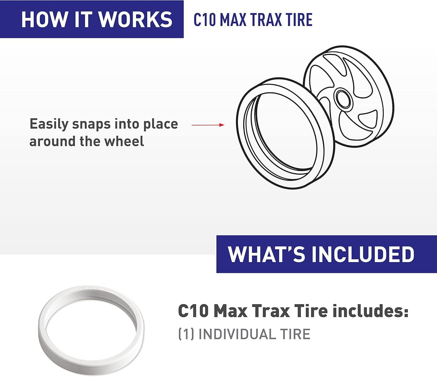 Polaris Genuine Parts Tire, MaxTrax, 380/360/280/180, C10