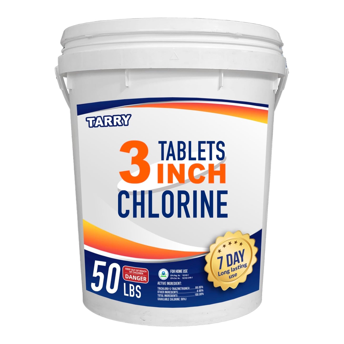 Chlorine Tablets 3 inch 48 lbs Stabilizer for Swimming Pool Chlorine tabs G.W. 50 lbs