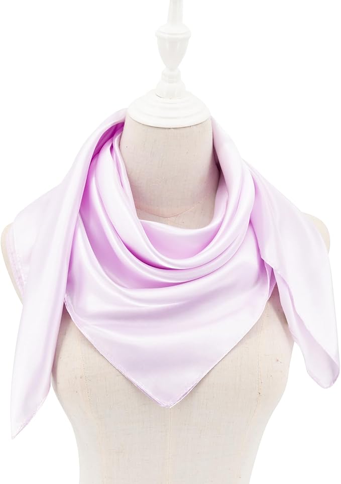 vimate 35" Square Silk Like Head Scarf - Women's Fashion Satin Scarf Bandana for Hair Wrapping at Night.