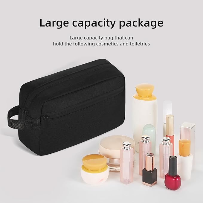 Travel Toiletry bag Toiletry bag for women men Hanging Cosmetic bag Travel accessories for Women Men (Black)