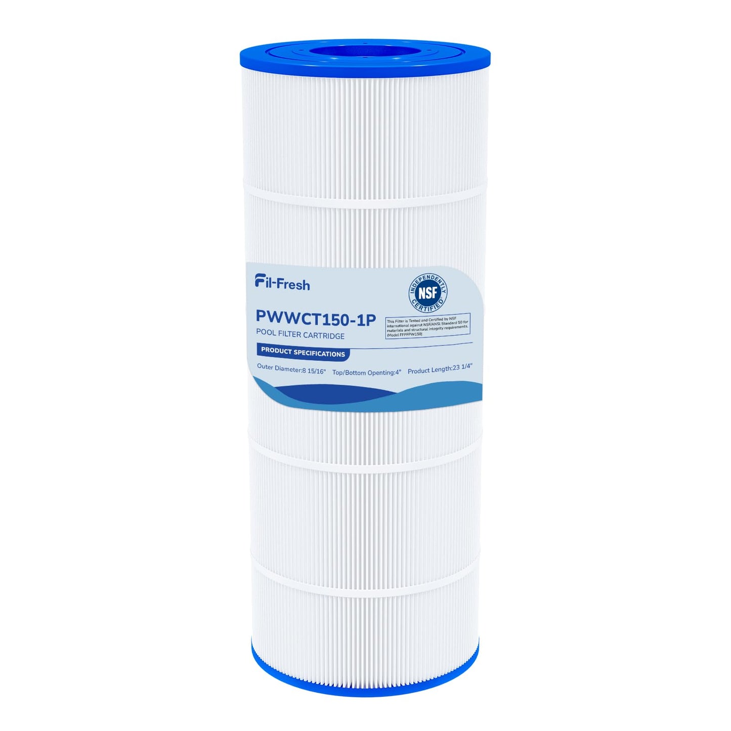 Fil-fresh PWWCT150 Pool Filters Cartridge Compatible with Waterway Clearwater II 150 & Pro-Clean 150, Replaces Pleatco PWWCT150, Waterway 817-0150N, Unicel 8414, Filbur FC-1287, 150 Sq.ft