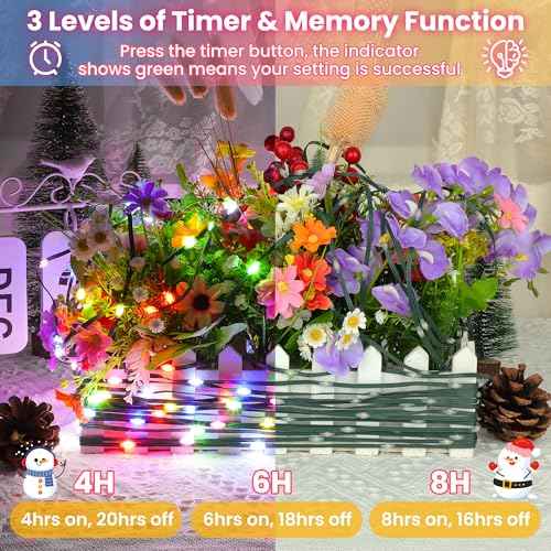 492FT 1500 LEDs String Lights with Remote, Dimmable 8 Modes Timer & Memory Function Fairy Rope Lights for Christmas Holiday Party-Multicolor