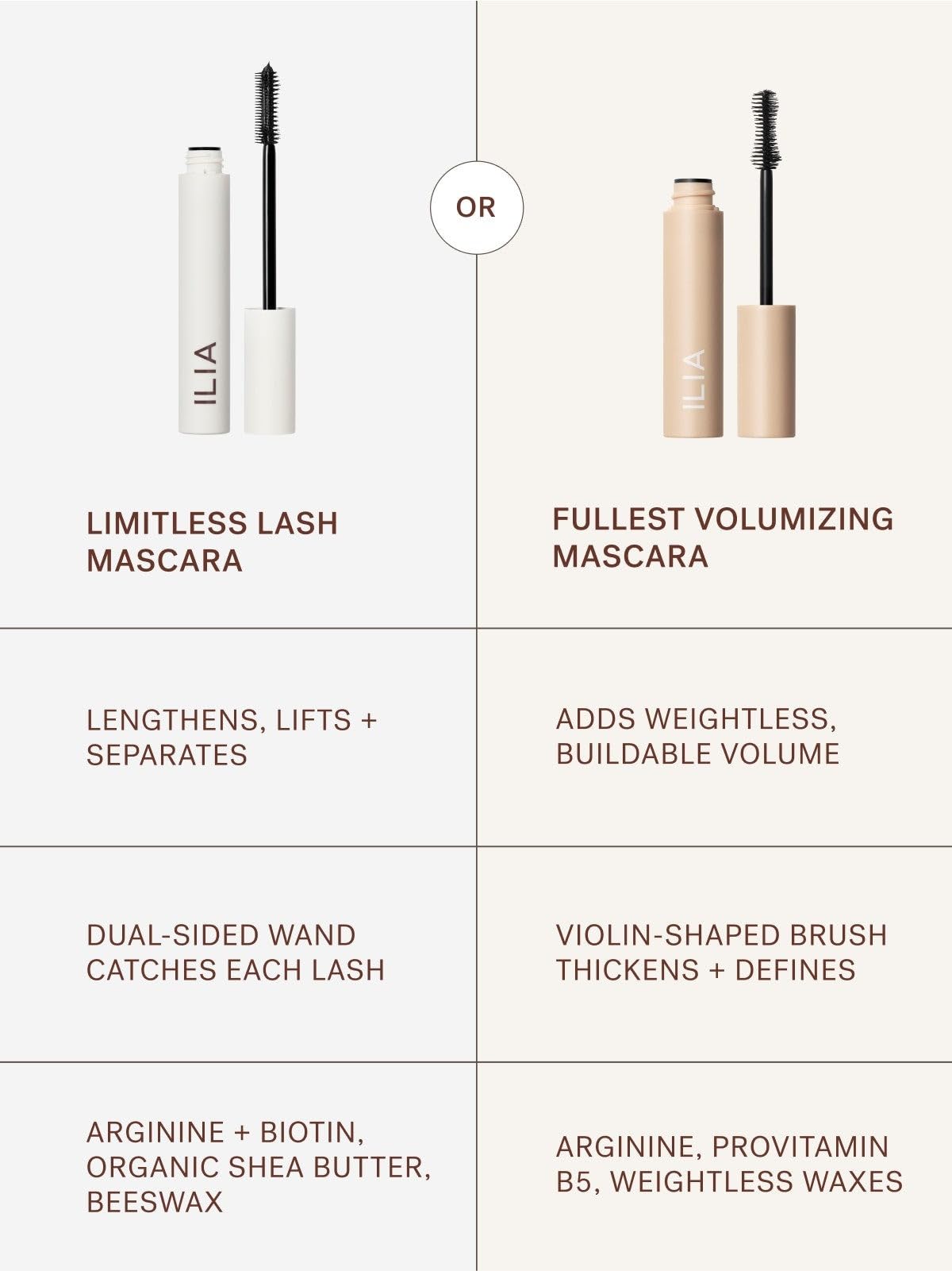 ILIA - Limitless Lash Mascara | Lightweight, Nourishing, Lengthening, Lifting | Flake + Smudge-Resistant | Non-Toxic, Cruelty-Free, Ophthalmologist-Tested, Safe For Sensitive Eyes (Rich Brown)