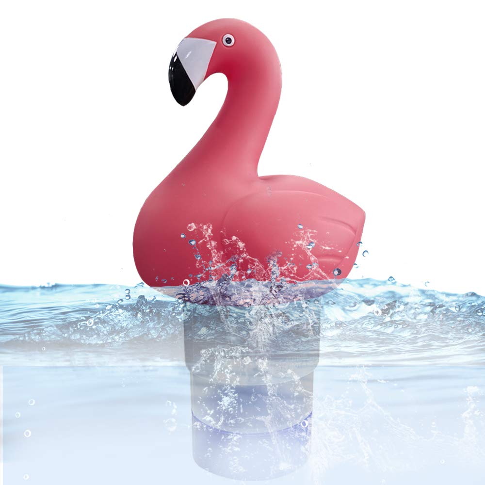 Blufree Chlorine Floater, Floating Chlorine Dispenser, Cute Animal Floating Pool Chlorinator Basket for Chemical Tablets Fits 3 Inch Tabs Bromine Holder Used for Pool Spa