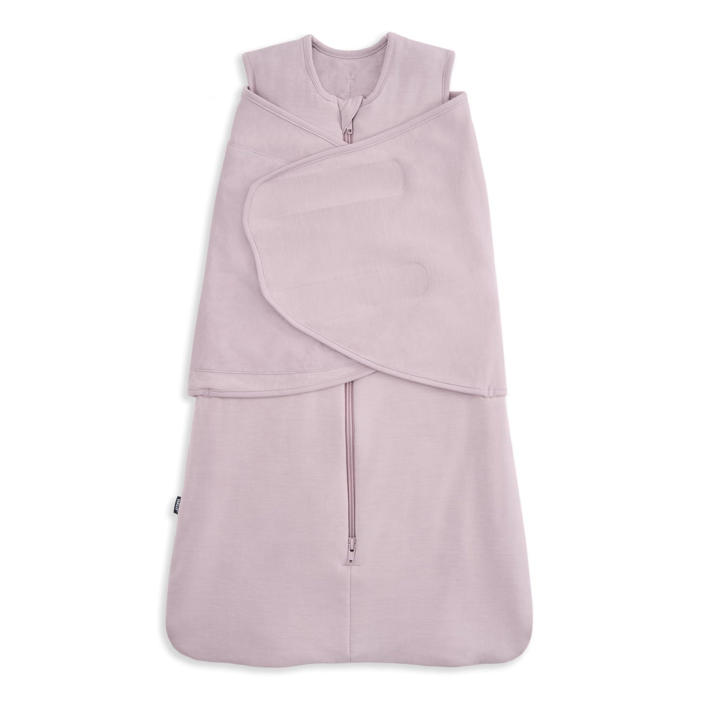 HALO Sleepsack Supersoft Swaddle, Cozy Bamboo Viscose, 3-Way Adjustable Swaddle, 2 Way Zipper, 2 TOG, 0-6 Months, Small (Pack of 1), Mauve