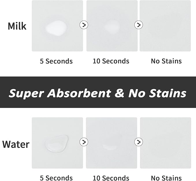 Dog Food Mat - Absorbent Cat Mat for Food and Water, No Stains Pet Feeding Bowl Mat, Easy to Clean Pet Placemats, Quick Dry Dog Water Dispenser Mat for Messy Drinkers | Light Grey 18"x34"