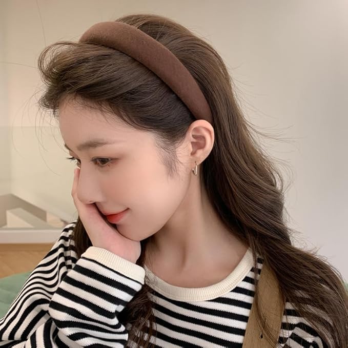 5pcs Wide Headbands for Women Non Slip - 1.2 Inch Thick Headbands for Women’s Hair