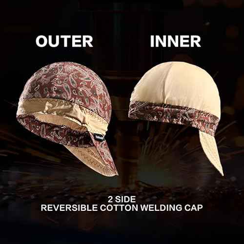 Fullsheild Reversible Welding Cap OneSize Flame Resistant Cotton Welder Hat Hood FR High Crown 3 pcs