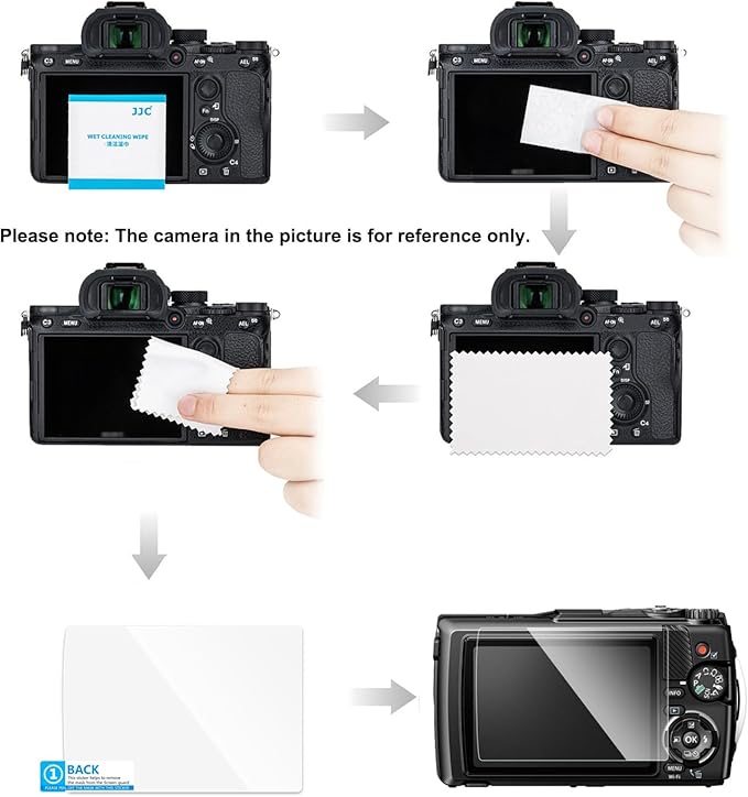 JJC (2 Pack) PowerShot SX740 HS SX730 HS Screen Protector, 9H Ultra Clear Tempered Glass Protector LCD Display Film for Can. SX 740 HS SX730 HS, Anti-Fingerprint Anti-Scratch Water-resistant