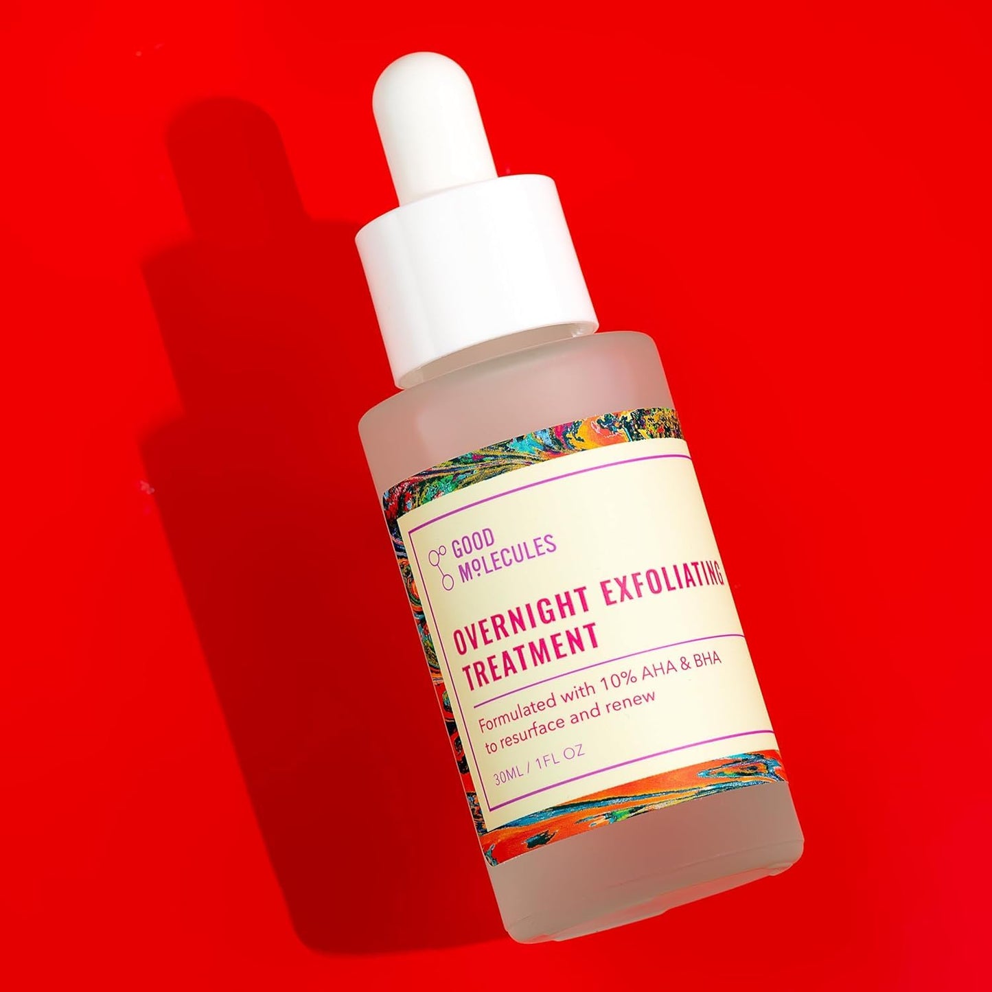 Good Molecules Overnight Exfoliating Treatment Pack 3 – 1 fl oz / 30 ml Each | Lightweight Face Exfoliator with AHA & BHA, Glycolic & Salicylic Acid