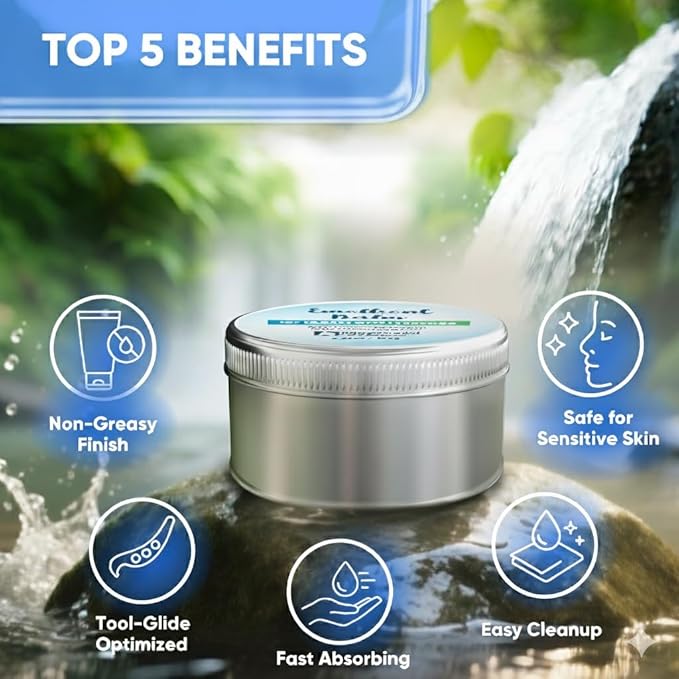 Myofascial Releaser Emollient Balm for IASTM & Gua Sha – Non-Greasy Massage Balm for Tool Glide and Bodywork – Natural, Hypoallergenic, Unscented Massage Balm Alternative to Oil (195g)