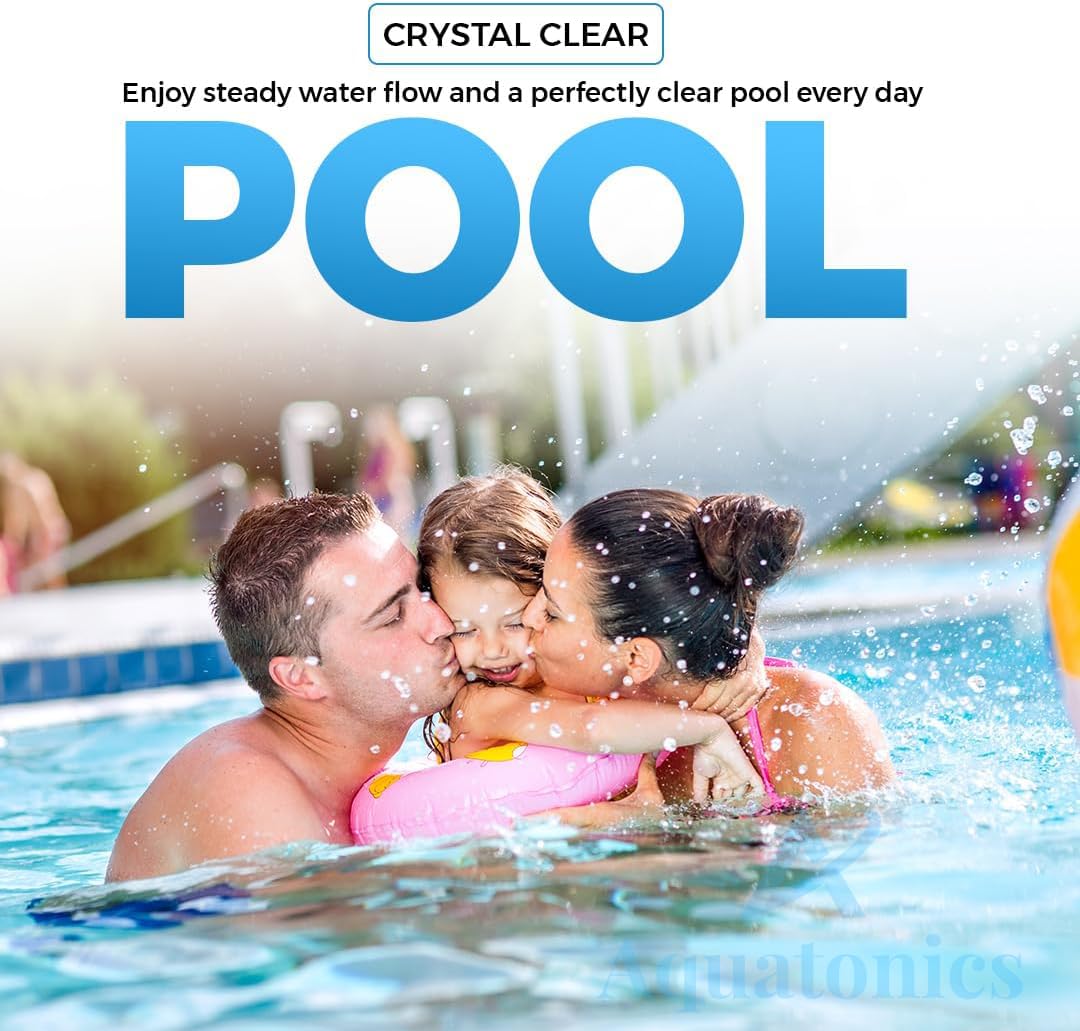 Aquatonics Heavy Duty Pool Tablet Holder – ABS and Stainless Steel Construction, EZ Clip Handle, Adjustable Wing Screw – Replaces 542068, Fits 3 Inch Tablets for Cleaning Stains with Telescopic Pole
