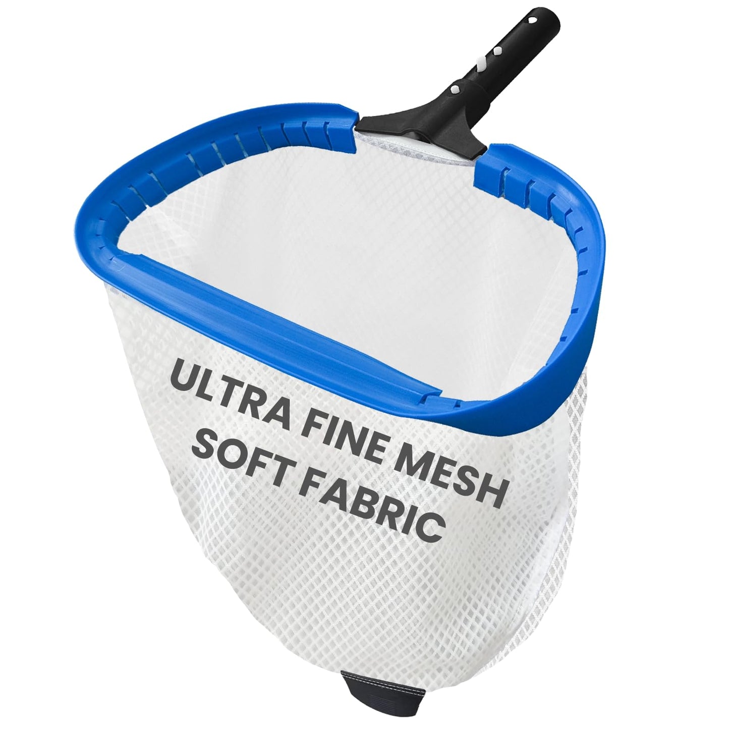 Poolvio 14" Pool Skimmer Net – Heavy Duty Leaf Net with Aluminum Frame with Diamond-Pattern Ultra-Fine Soft Mesh Bag – Pool Cleaning Tool for Leaves, Sand, Pollen & Small Debris (No Pole)