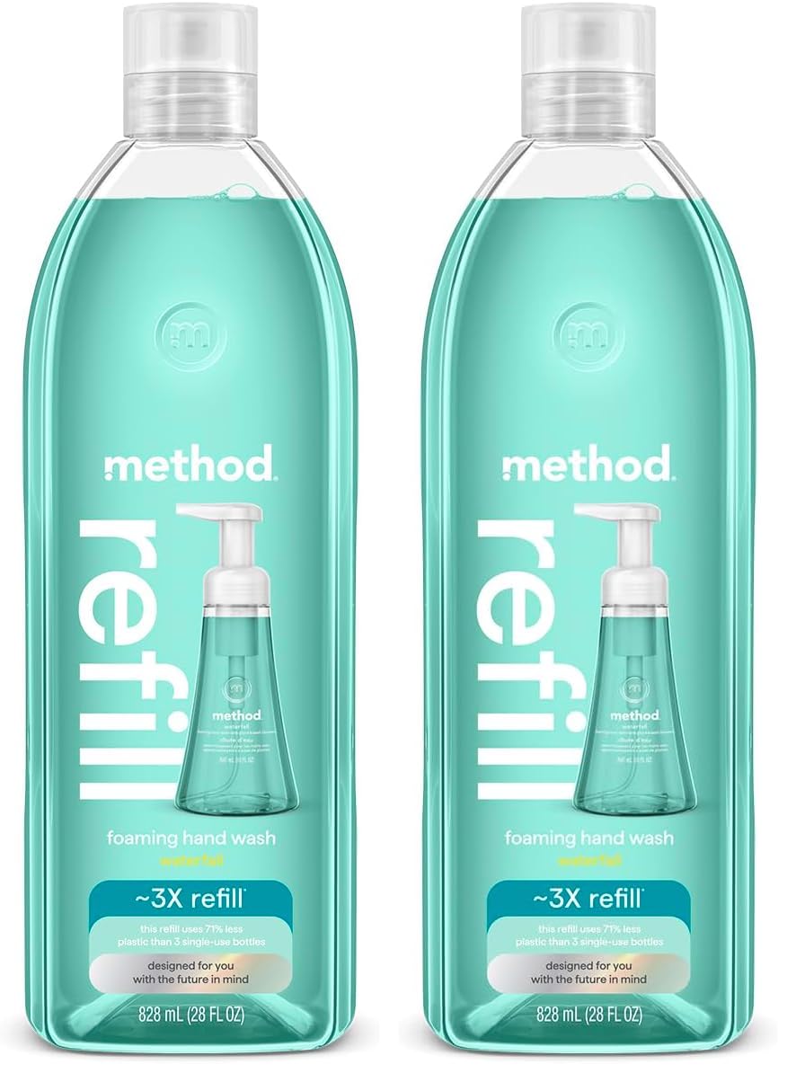 Method Foaming Hand Soap, Refill, Waterfall (Packaging May Vary), 28 oz (Pack of 2)