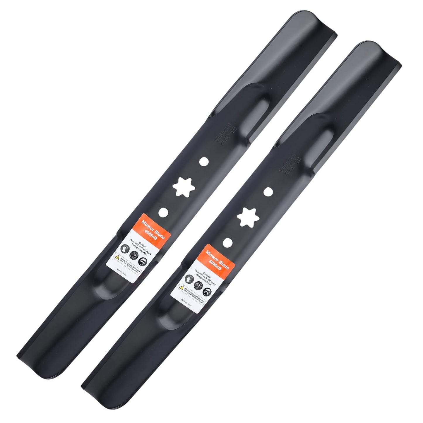 Grasscool 942-04308 942-04308A Mower Blades for Troy Bilt Bronco Pony Mustang 42 inch Mower with 6 Star Hole Cub Cadet XT1-42 ZT1-42 42'' Zero Turn Lawn Tractor Replace 942-04308A 942-04312 High Lift