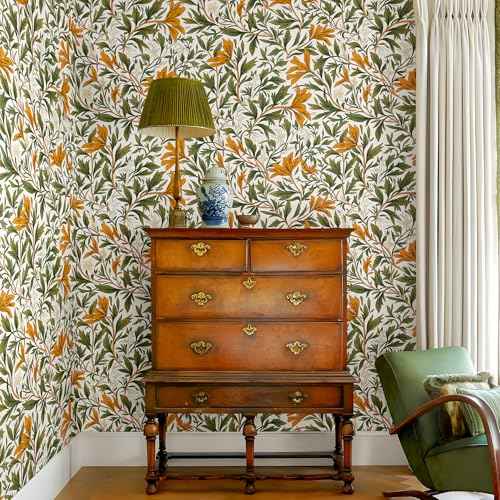 Peel and Stick Wallpaper for Home Decoration Kitchen Maple Grove Wallpaper Removable Vinyl Self Adhesive Shelf Paper & Drawer Liner Roll House, Workshop & Office 17.3" x 118" SM-121-3