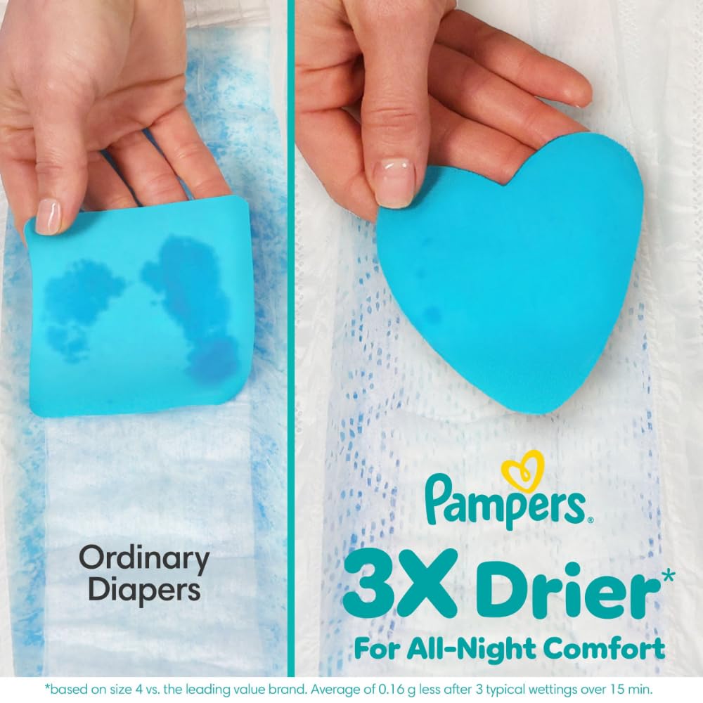 Pampers ZZZ Overnight Diapers, Size 5 (27+ lbs), 88 Count, Nighttime Protection Disposable Baby Diaper, Night Time Leak and Skin Protection
