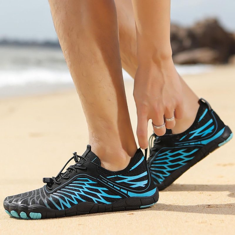 ELETON Barefoot Shoes Women Men Footwear, Wide Toe Box Hiking Zero Drop Non-Slip Quick-Dry River Boat Pool Beach Water Shoes, Lightweight Swimming Running Walking Sneakers Unisex Blue