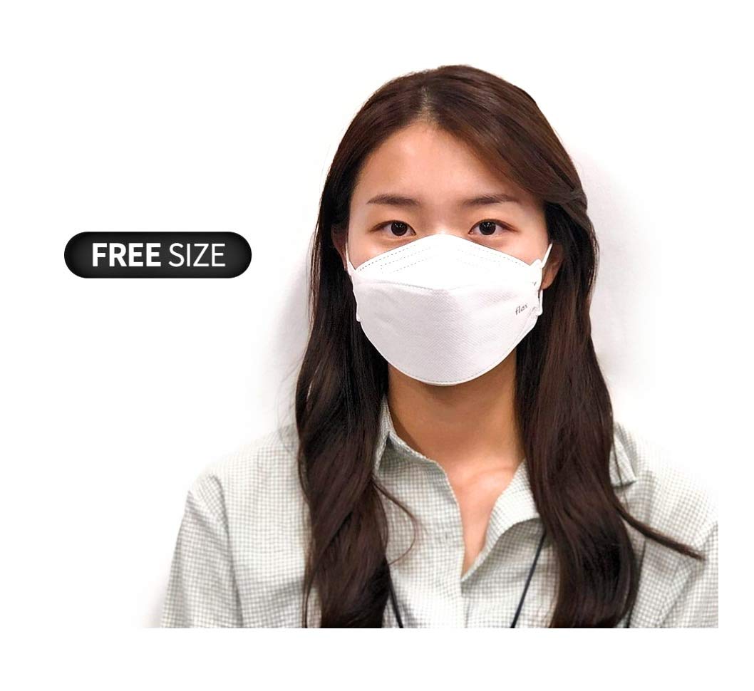 KN FLAX KF94 Masks For Adults - Face Protective Mask (White) [Made in Korea] [20 Individually Packaged] Premium KF-94 Certified Face Safety White Face Mask Dust [English Packing]