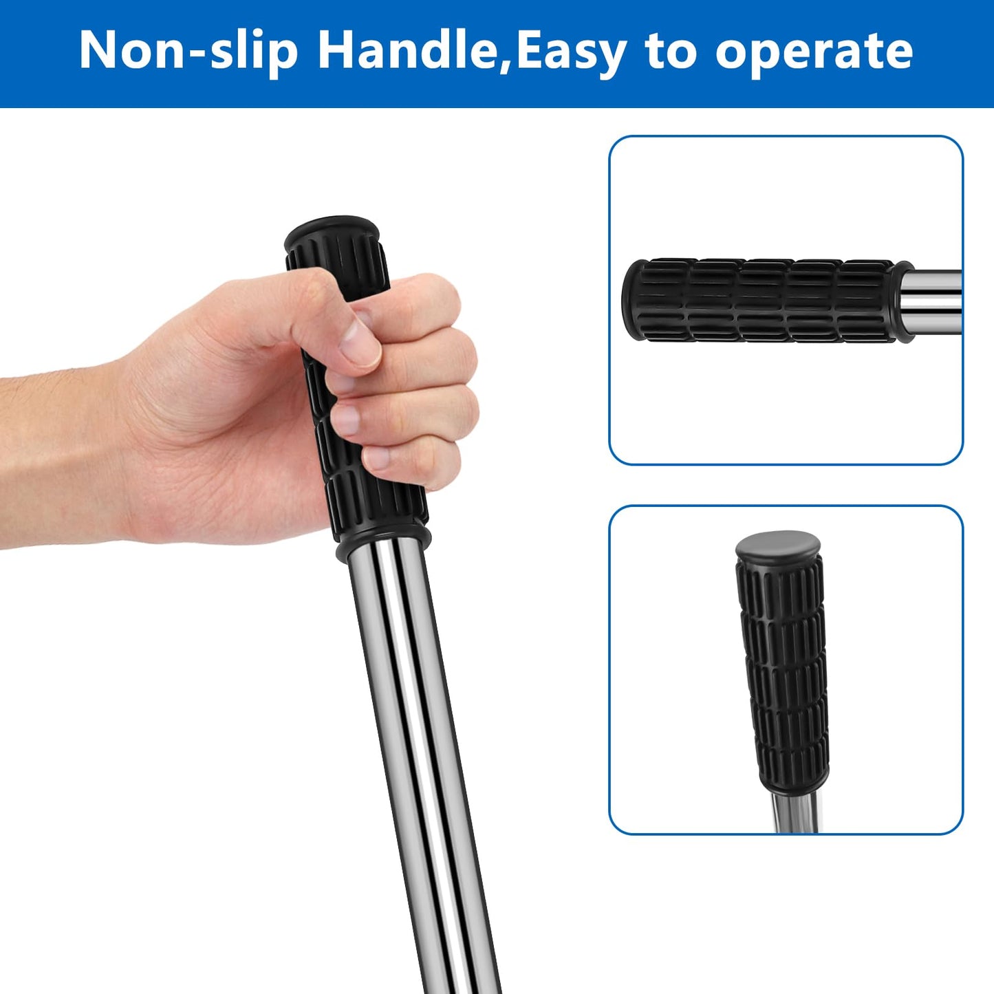 31-1/2 inch Pool Cover Tool, Extra Long Pool Cover Installation Tool, Swimming Pool Safety Cover Installation and Removal Rod Tool, Suitable for All Standard Pool Cover Anchors
